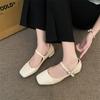 Fashion New Women's Temperament Women's Girls Sweet Mary Jane Pumps Shoes for Women Round Toe Ankle Warp High Heels Woman Dress Shoes