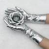 Shiny Patent Leather Gloves Elastic Women Mittens Slim Long Gloves  Nightclub
