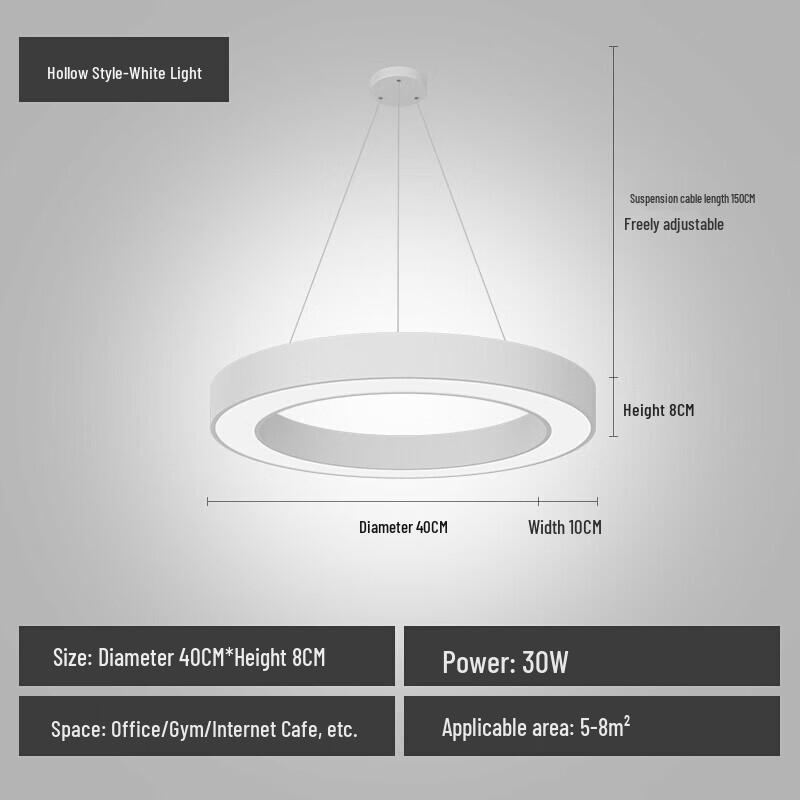 Xixun LED Circular Pendant & Ceiling Light