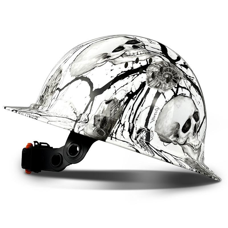 LOEBUCK GM850 ANSI Certified Carbon Fiber Full-Brim Safety Helmet Anti-Collision Hard Hat for Construction and Industrial Work