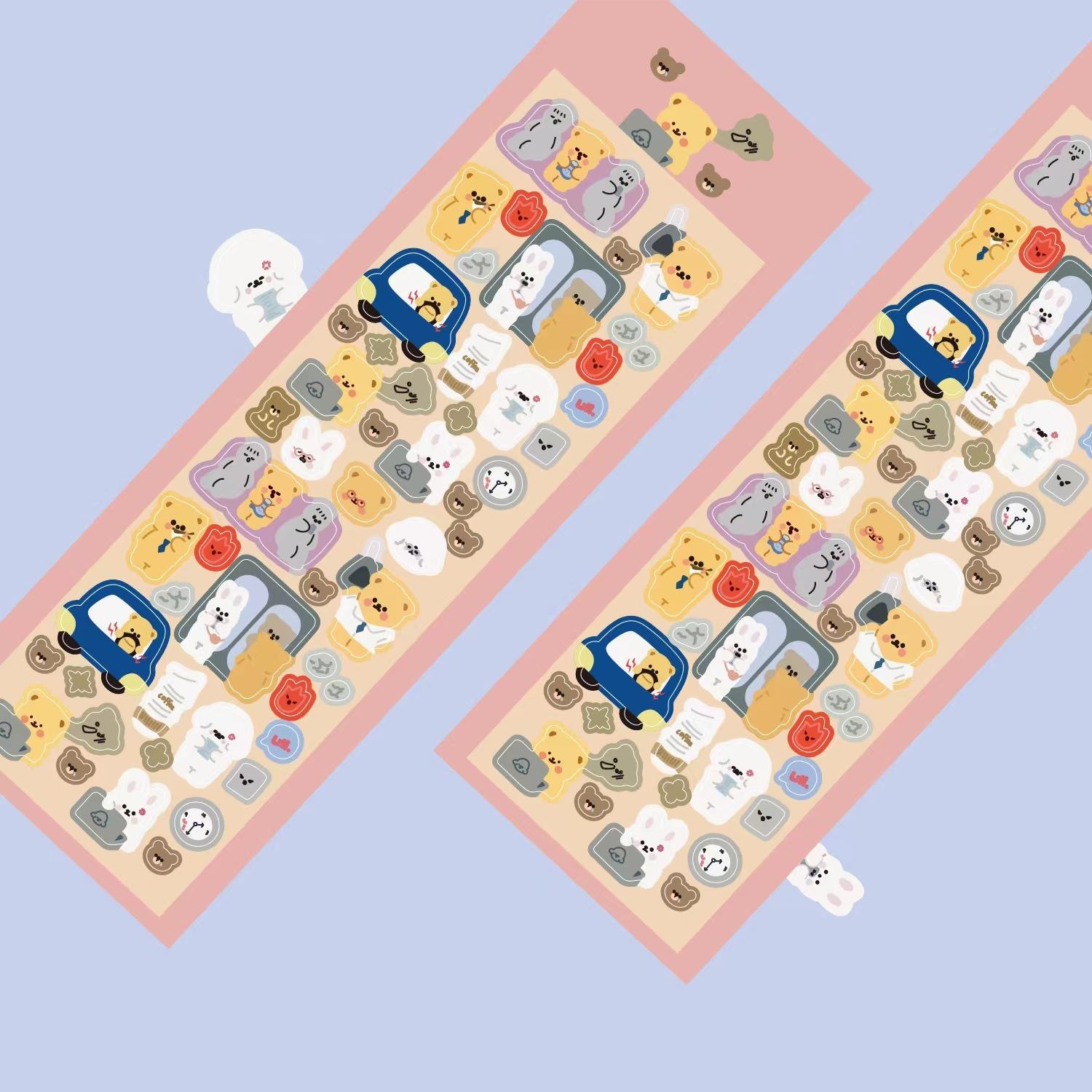 Корейская популярная наклейка серии Cure Bear Laser Cartoon Bear Goo Card Sticker — фото 5