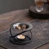 Portable Essential Oil Warmer Polygon Aromatherapy Burner Modern Candle Heating Holder  Bedroom Use