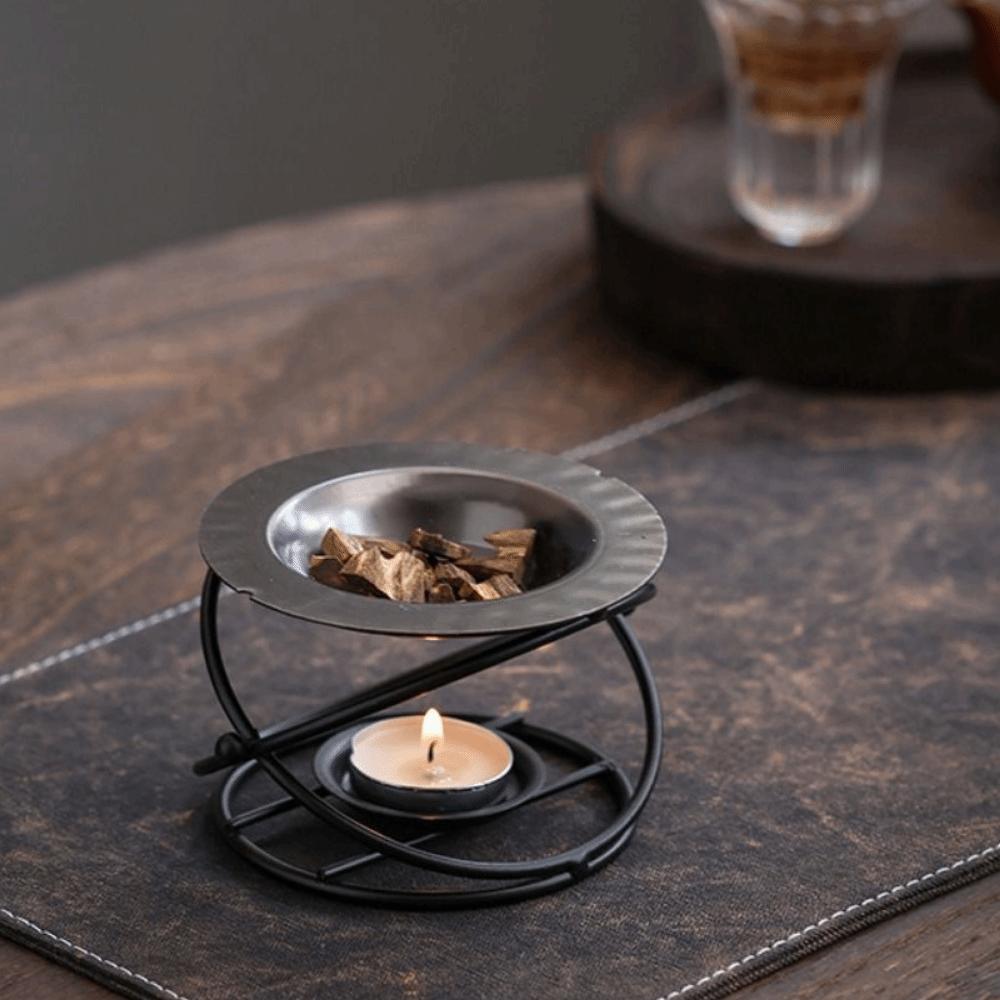 Portable Essential Oil Warmer Polygon Aromatherapy Burner Modern Candle Heating Holder  Bedroom Use