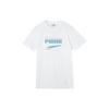 New PUMA Downtown T Shirts Unisex White 630113-02