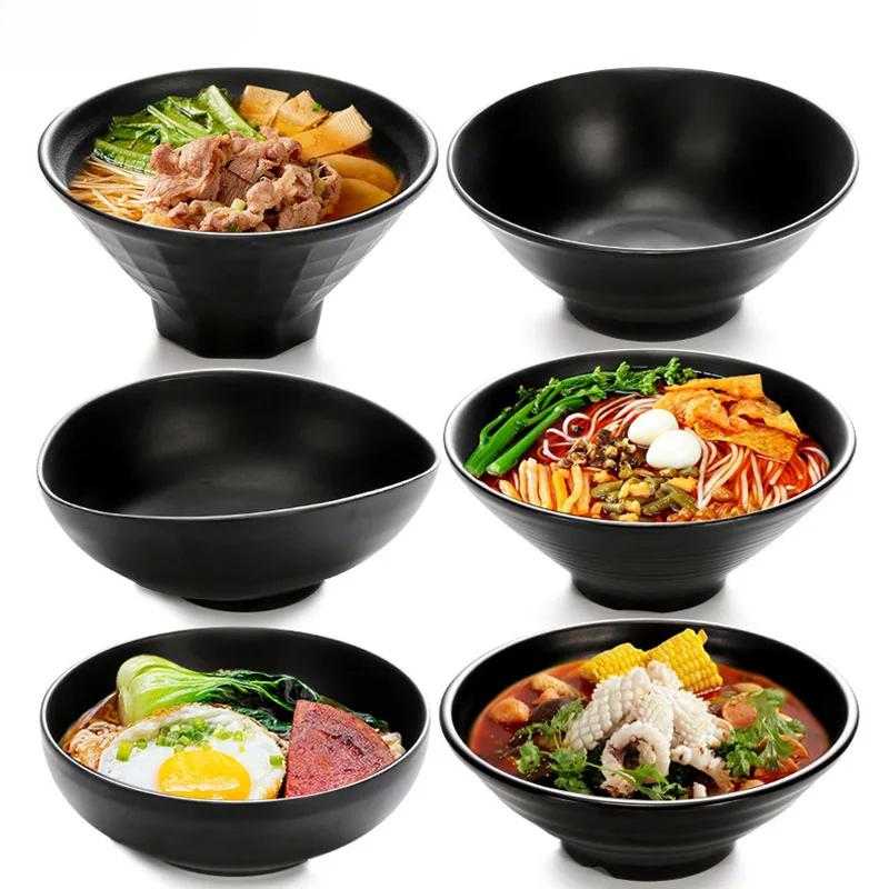 Ramen Melamine Fruit Salad Fast Food Tableware Japanese Style Frosted Noodles Bowl
