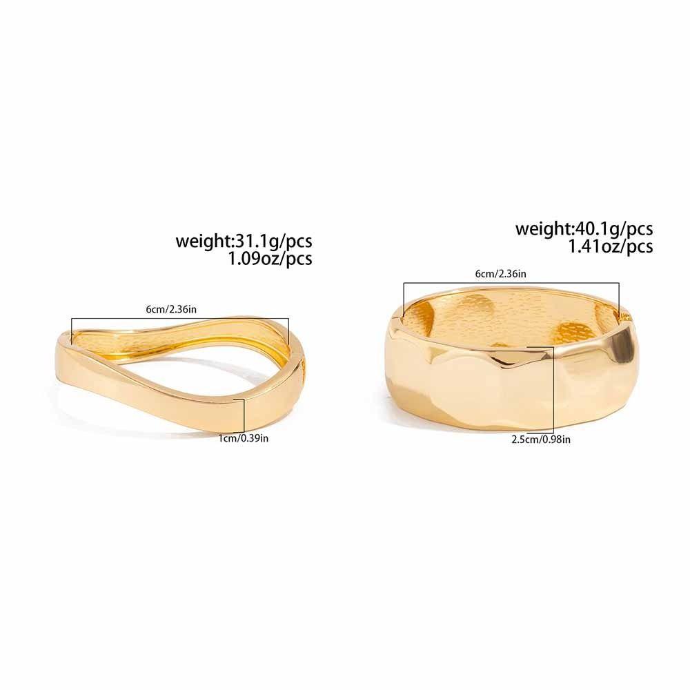 Minority Design Spring Bangles Metal Exaggerated Bracelet Cute Wide Open Bangle  Decoration