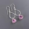 Natural Morganite Gemstone 925 Sterling Silver Jewelry Handmade Earrings 1.90" EE-19-11