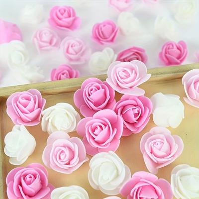500/100 Pezzi Testa di Fiori Rosa Artificiali Fai da Te Testa di Rose Rosse in Schiuma Bouquet per Orsacchiotto per San Valentino Matrimonio Festa Decorazioni per la Casa