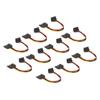 10 Pack SATA Cables 15 Pin 90 Degree Male To Female Power Extension Adapter for HDD SDD Optical