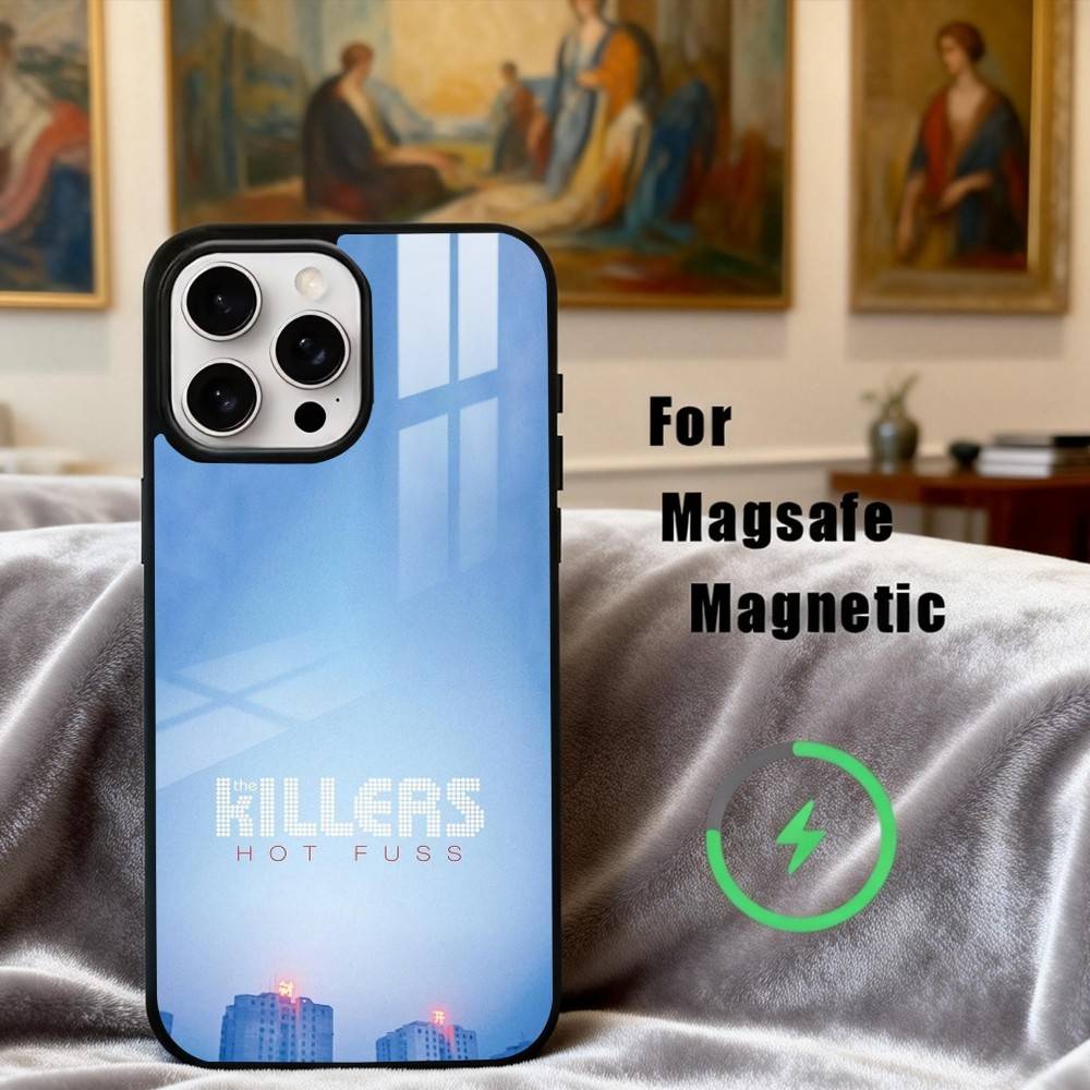 

Awesome T-The K-Killers Band Phone Case For iPhone17,16,15,14,13,12,11 Plus,For Magnetic Wireless Charge Cover iPhone15Plus