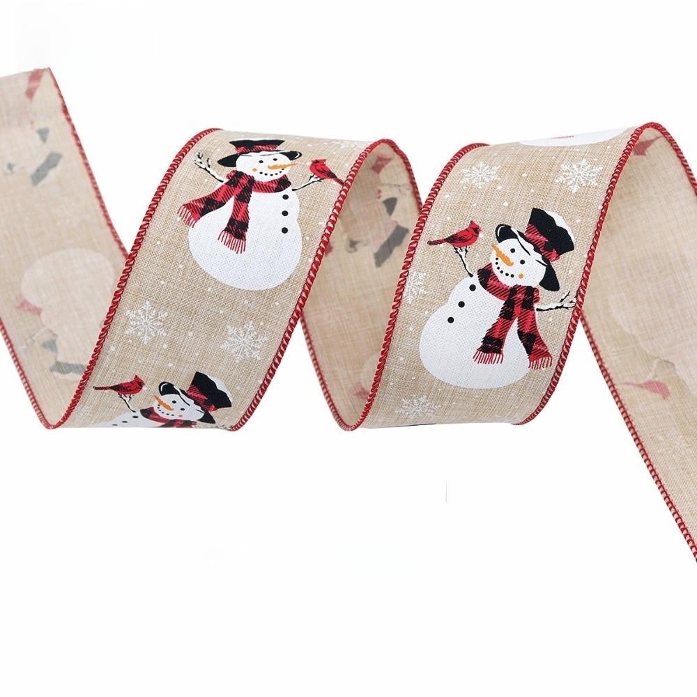 9Metres/roll Christmas Tree DIY Wreath Bows Ribbons Cartoon Gift Wrapping Ribbons  Craft Supplies