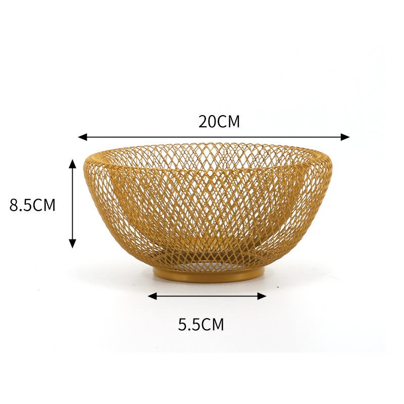 Modern Creative Bird s Nest Wrought Wire Mesh Household Fruit Basket Double Layer Snack Candy Storage Kitchen Table Fruit Plate