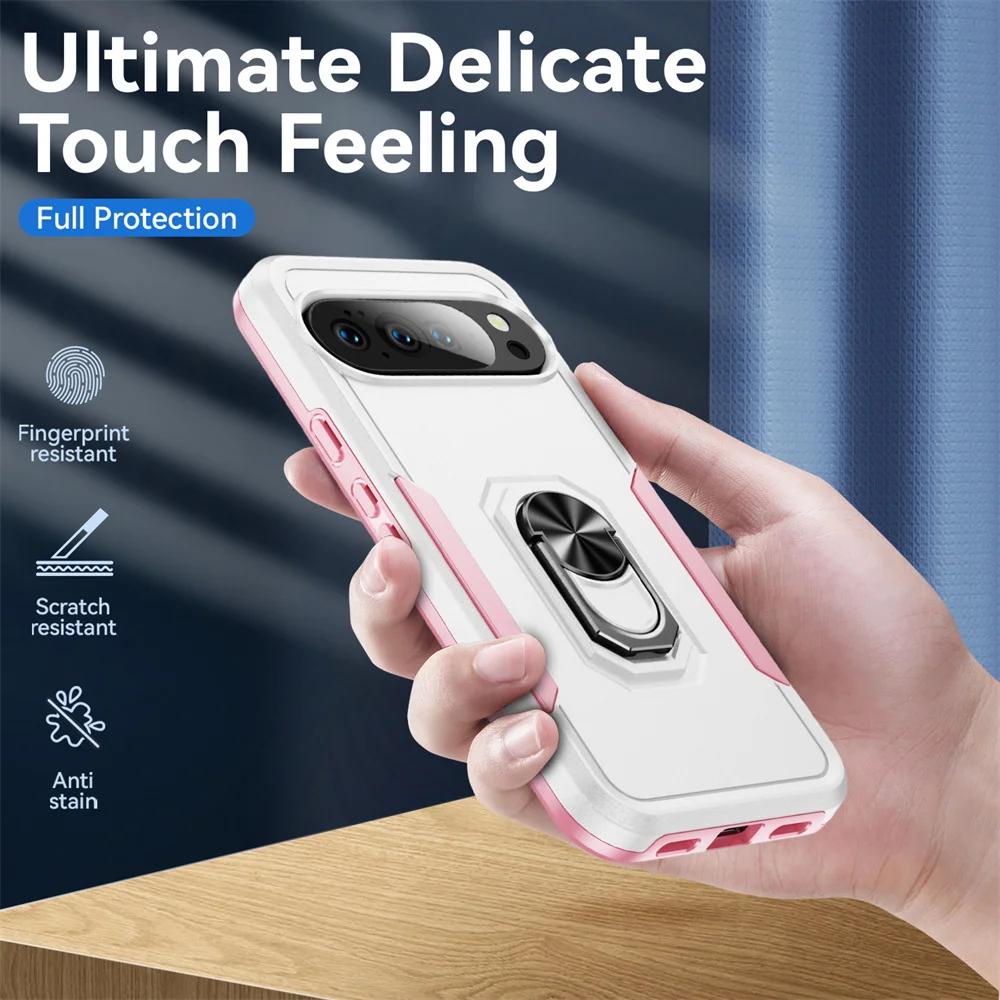 Robuste Ring Auto Magnetischer Ständer Defender Handyhülle Für Google Pixel 10 9 Pro XL 9A 8A 7A 6A Pro Ott Armor Box Schutzhülle