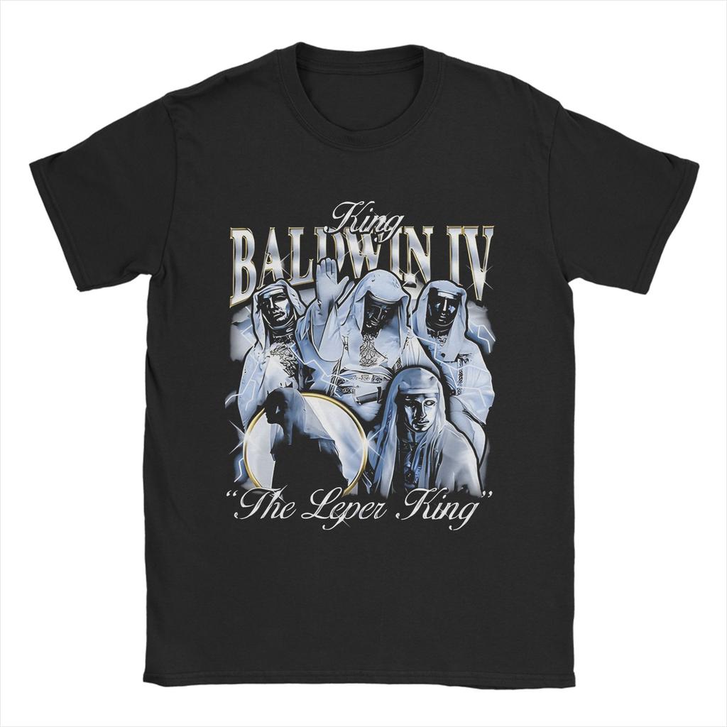 Baldwin IV of Jerusalem T Shirt for Men 100% Cotton Novelty T-Shirts Round Collar  Tee Shirt Short Sleeve Clothes Gift Idea