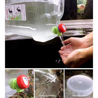 10L/15L Outdoor Water Bucket Food Grade with Faucet Driving Water Tank Container Water Storage Bucket for Picnic Travel Driving