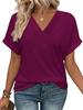Women's Summer V-Neck Batwing Sleeve Shirt 2026 Fashion