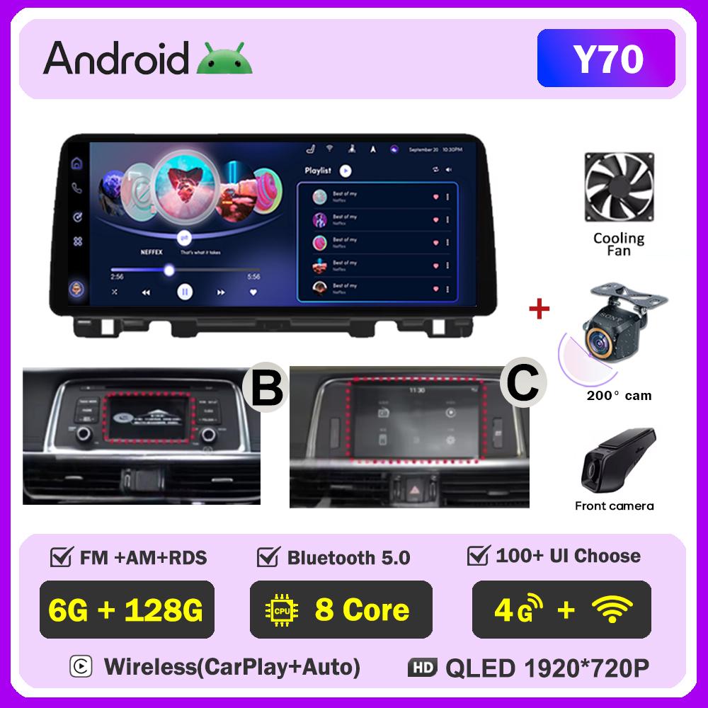 12,3 Zoll Auto Multimedia Radio Für KIA K5 Optima 2015-2019 Video Audio Player Stereo Navigation Autoradio Carplay Kein 2 Din DVD