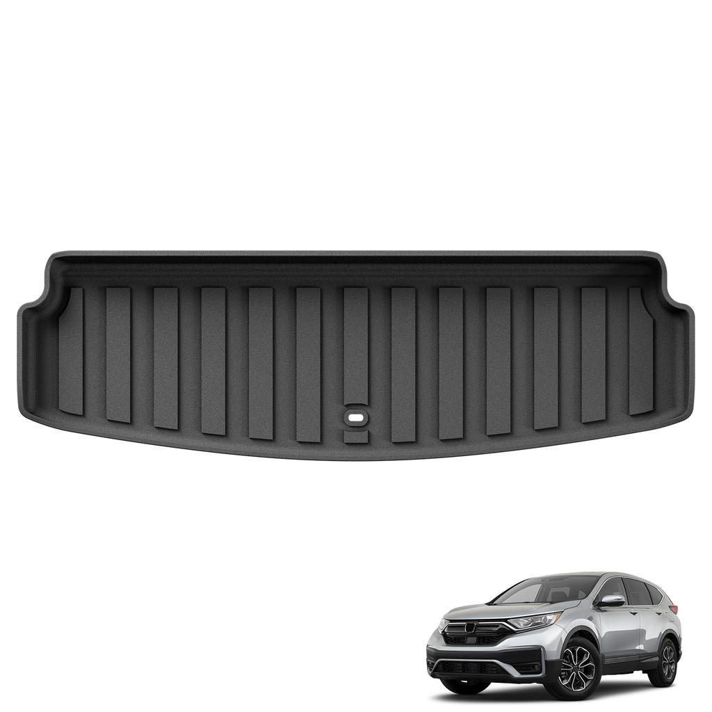 LUCKEASY Right Drive for Honda CR-V CRV 5th Fuel 7Seats 2018-2022 TPE Car Floor Mats Cargo Liner Trunk Pad All-Weather Black