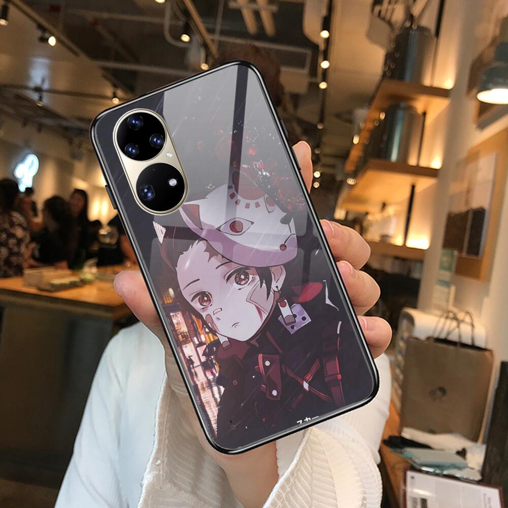 Kamado Nezuko Kimetsu No Yaiba Demon Slayer TPU Soft Tempered Glass Phone Case Casev For Huawei P40 Pro lite 5G P30 P Smart Z 20
