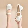 Fashion Gothic Square Toe Block Heel Chunky Heels with Medium Woman Pumps Mary Jane Japanese Style Lolita Shoes for Women On Promotion