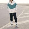 adidas Originals Trefoil Color Block Down Jacket With Hood And Brand Logo Print Women Outerwear White Green HS9518