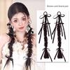 New Chinese Style Braid Wig Handmade Fishbone Plaits Bridal Gown Shape Twisted Twist Braid Ribbon Horse Tail