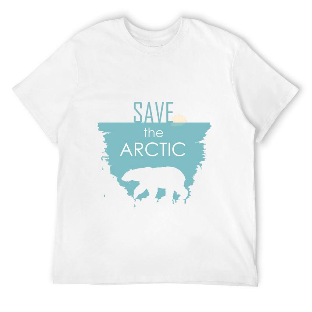 Rettet die Arktis! T-Shirt für Fortgeschrittene, ästhetische Kleidung, Baumwoll-T-Shirts mit Grafikprint, Oversize-T-Shirt mit Grafikprint, lustige T-Shirts für Herren