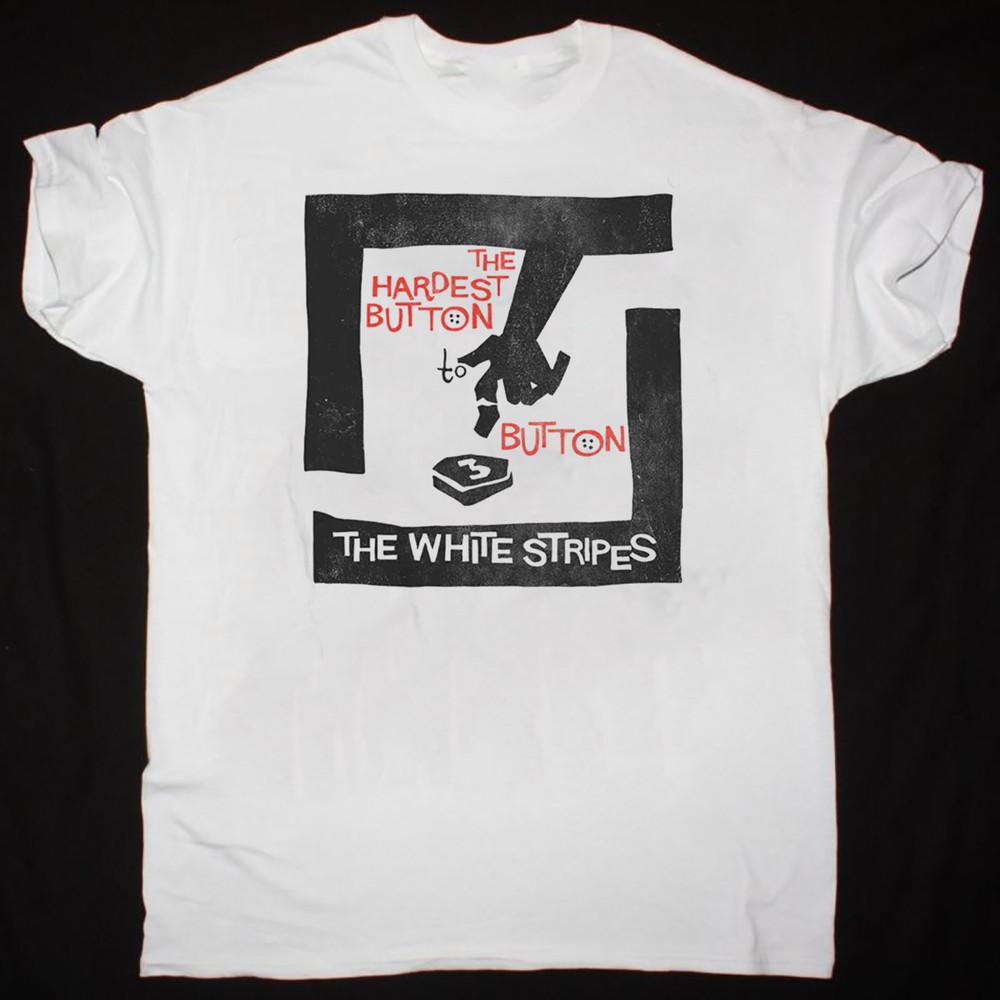 The White Stripes Band White T-Shirt Cotton Short Sleeve RM157 Unisex T-Shirt S