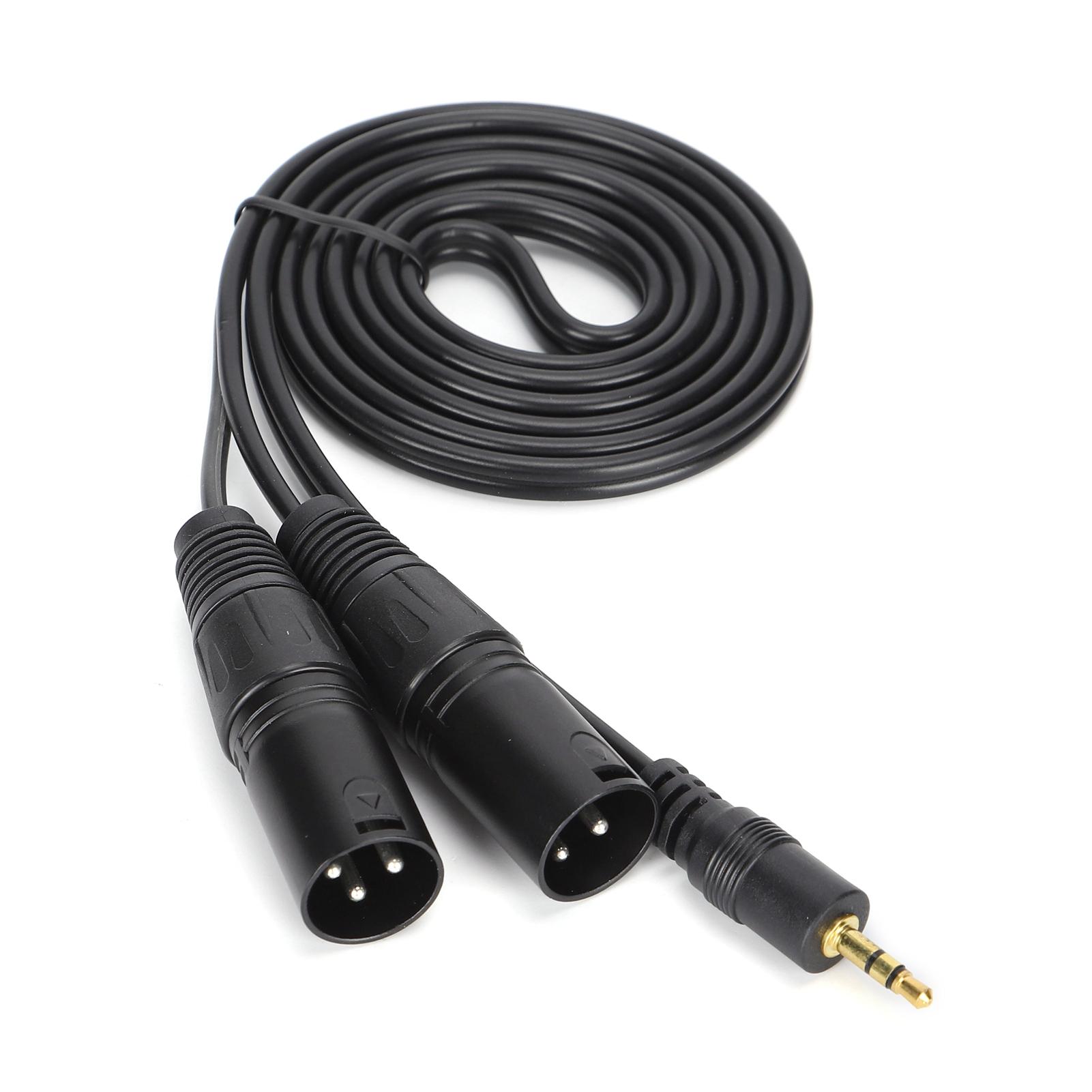

Microphone Cable 3.5mm Connector to Dual XLR Male Adapter Interconnect Patch Cord