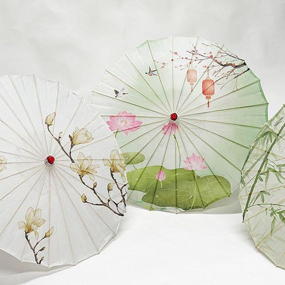 Bamboo Oil Paper Umbrella Chinese Style Hanfu Umbrella Ancient Dance Umbrella  Hotel Ceiling