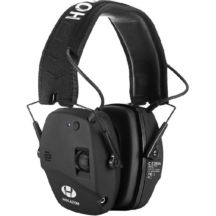 Upgrade Bluetooth 5.4 Shooting Ear Protection with Sound Amplify Electronic Digital Safety Ear Muffs Slim Hearing Protector for Shooting Hunting Gun