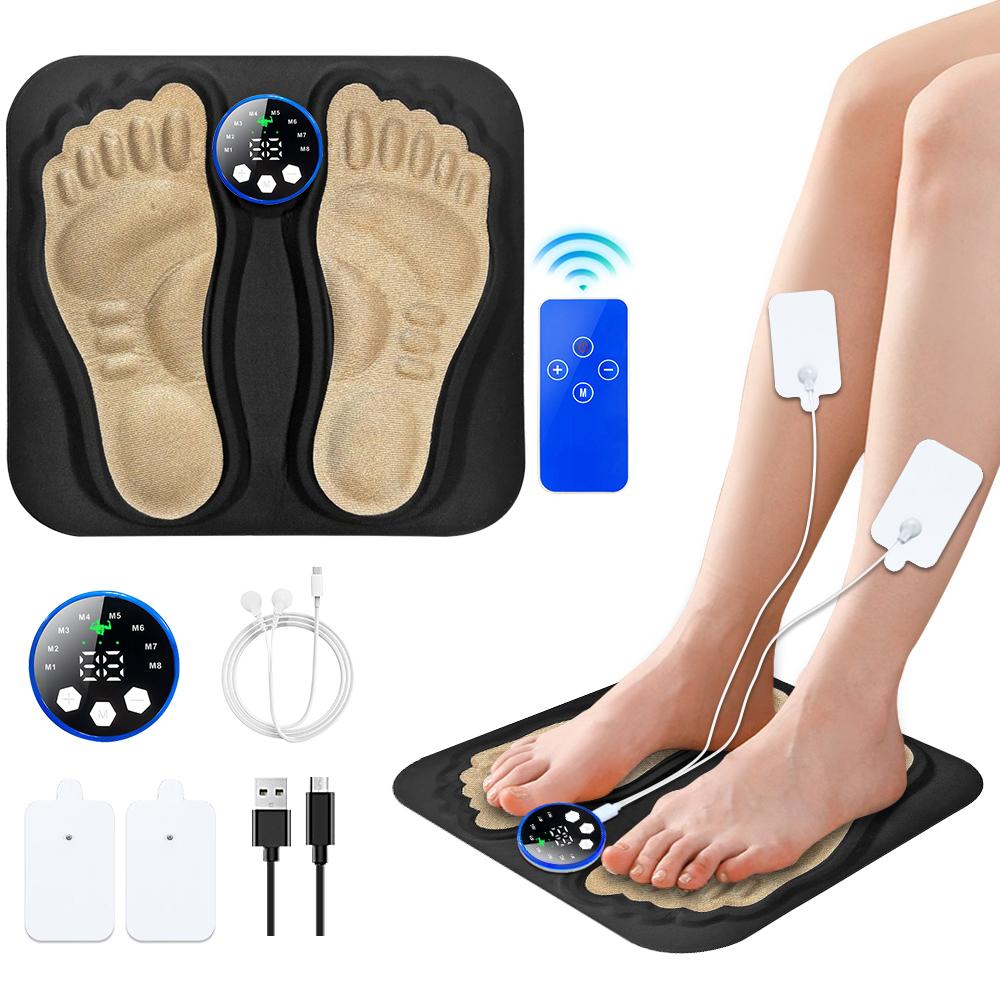 3D Microcurrent Foot Massager Mat - Portable Acupressure Stimulator for Home Travel Pain Relief