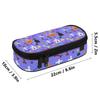 Stationery Pencil Case 300D Polyester Large Capacity Zipper Closure with Mesh Pocket Removable Divider and Pen Slots for Students