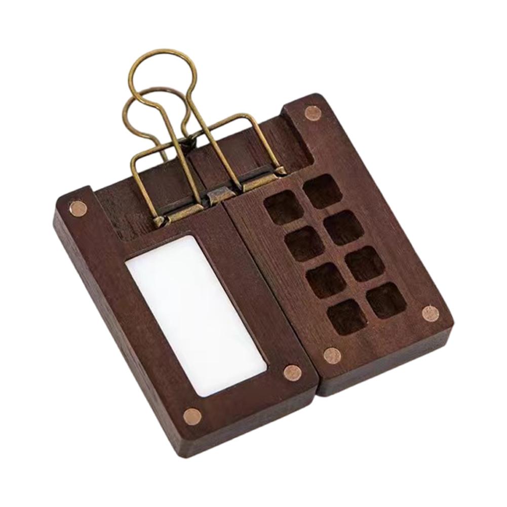 

Портативная дорожная палитра для рисования Мини-набор акварельных палитр Портативный акварельный набор Деревянная палитра-сетка Коробка для красок Подарок на день рождения для детей