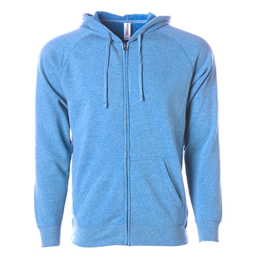 Independent Unisex Adult Midweight Zipped Raglan Hoodie