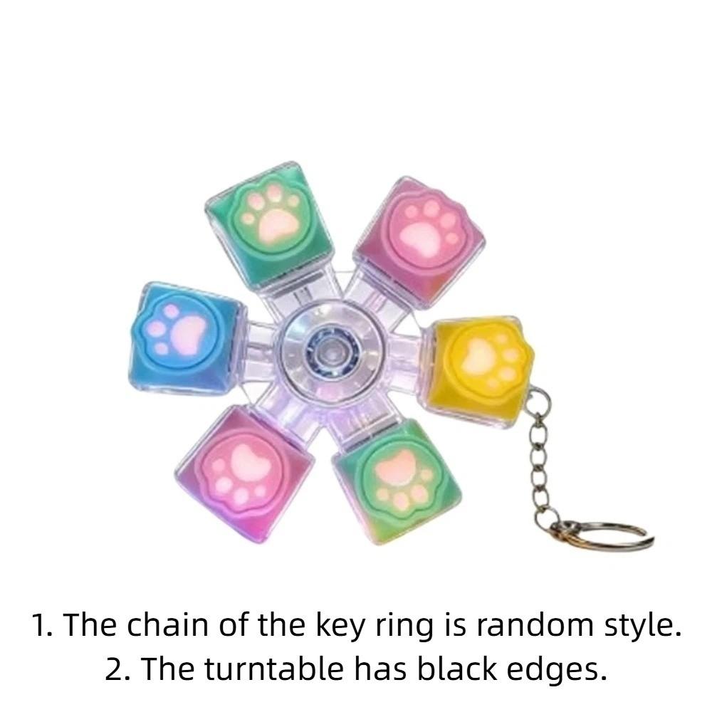 

Fingertip Toy Mechanical Keyboard Fidget Spinner Colorful Cat Claw Button Pendant Bag Pendant 6 Buttons