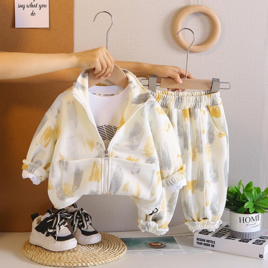 Dětská ležérní souprava s dlouhým rukávem, pohodlné každodenní oblečení