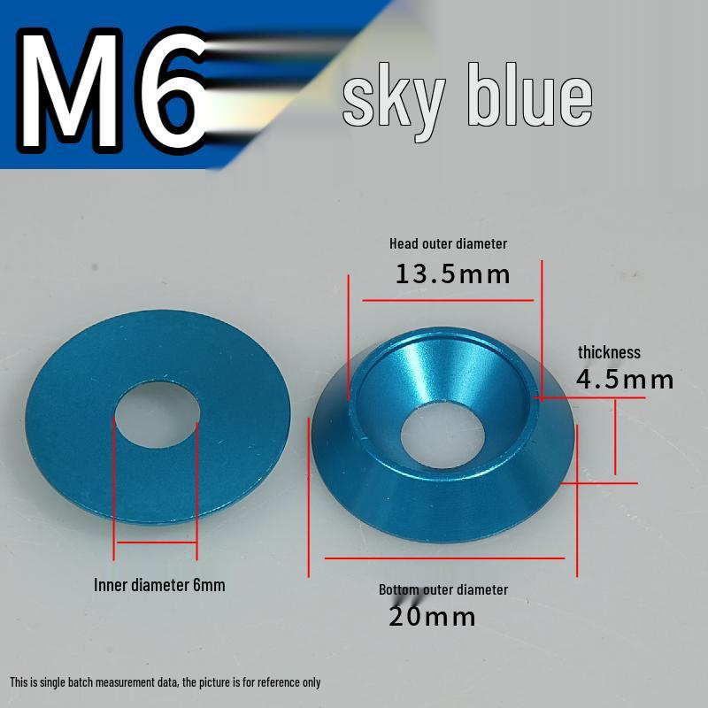 Eloxierte Aluminiumlegierung Senk-Präge-Flachscheibe
