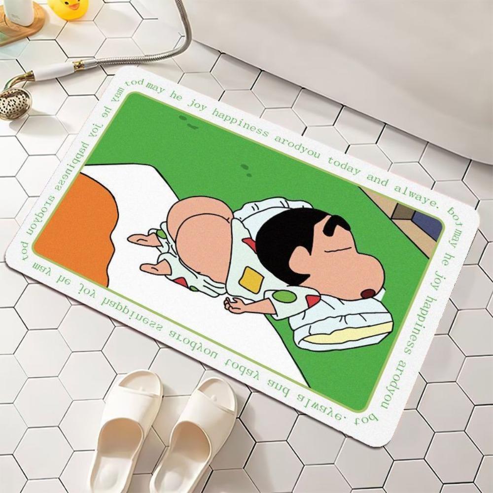 2pcs Cartoon Household Absorbent Wear-resistant Floor Mat Dirt-resistant Foot Pad Diatom Mud Carpet Easy Drying Pad