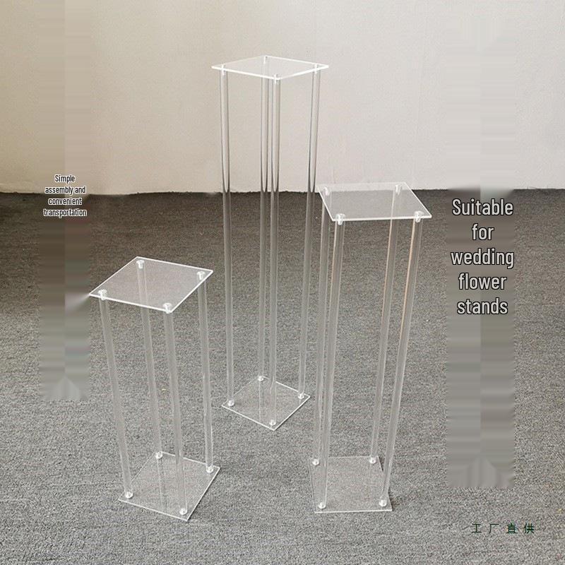 Acrylic Flower Stand for Wedding Aisle and Stage Decoration