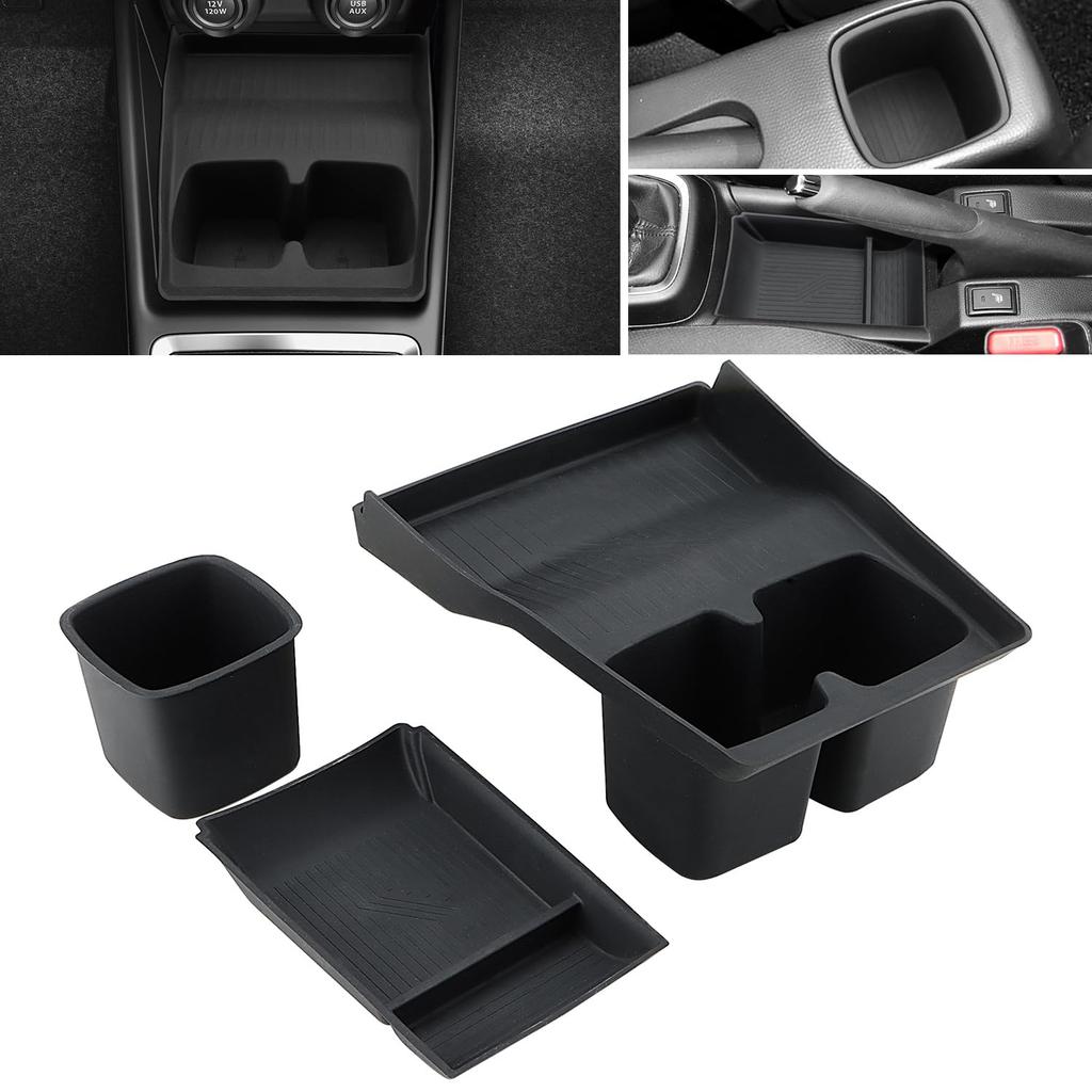 Auovo Center Console Storage Box Cup Holder Handbrake Tray for Suzuki Swift Sport Storage Tray Accessories + + (ZC33S Model, 2017-Present Model) -