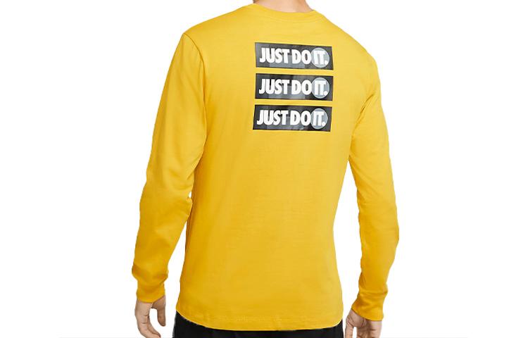 Nike T Shirts Men s Yellow Crew Neck Moderate CU7391-743 L