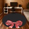 1pc bow ribbon Round Chair mat Area Rug - Non-Slip, Floor Mat for Office, Bedroom, and Indoor Decor c1118047