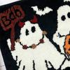 Dirt Resistant Entrance Mat Halloween Bath Mat, Pumpkin Ghost Bat Pattern Bathroom Rug, Floor Machine Washable Non-Slip Gothic Area Rug