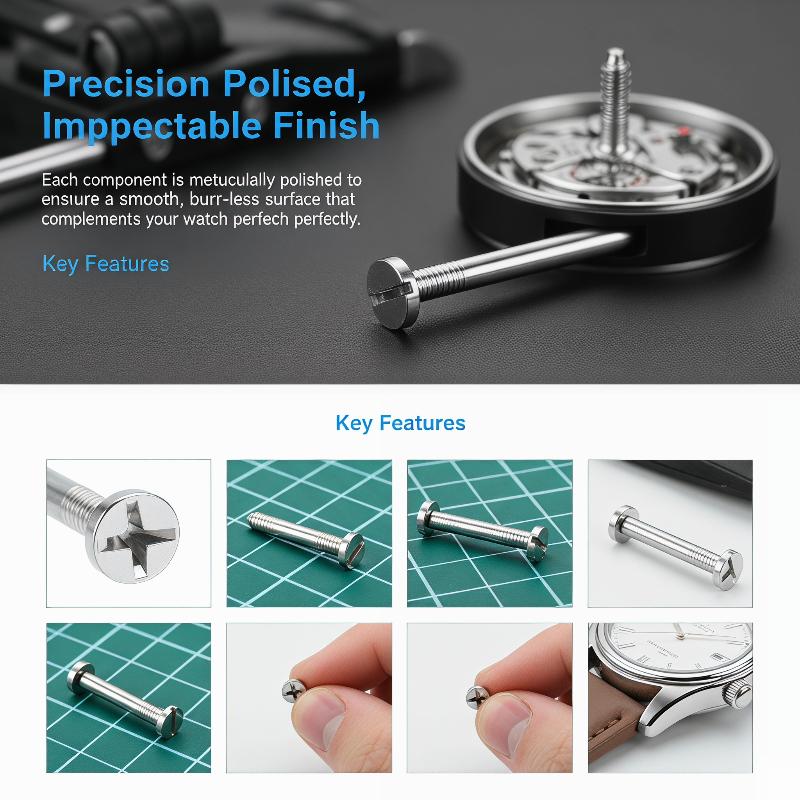 Quality 1.2MM Steel T-bar Watch Lug for Secure Fit with 2.5mm Cap
