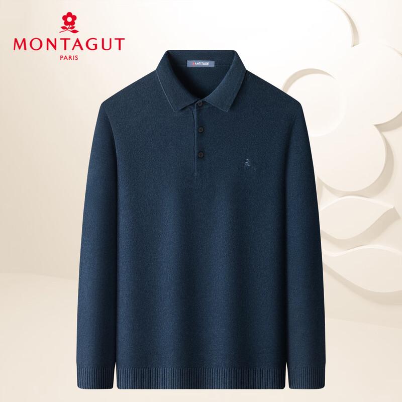 MONTAGUT Men's Polo Collar Knit Sweater