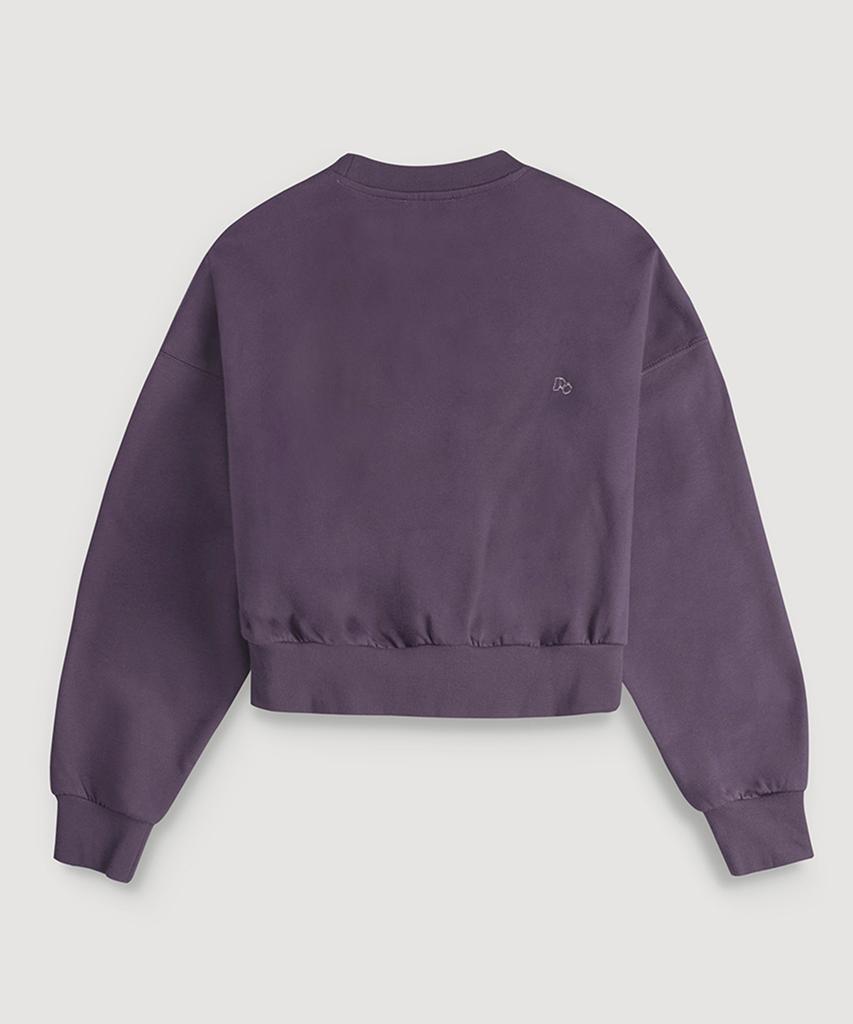 ROVVE Crop Cut Off Sweat Shirt (Deep Purple)