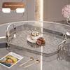 Kemeiruite PET Plastic Light Luxury Serving Tray with Handles