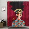 Abstract Girl Hair Flower Bird 1PC Printed Shower Curtain Waterproof Washable With 12 Hooks Bathroom Shower Home Use