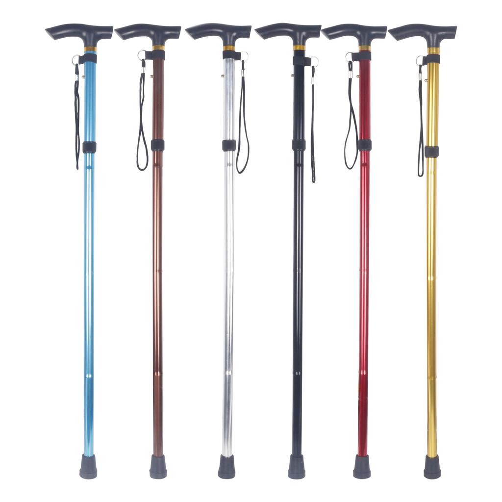 Aluminum Alloy Climbing Poles Telescopic Folding 7 Colors Hiking Poles Non-slip Walking Stick